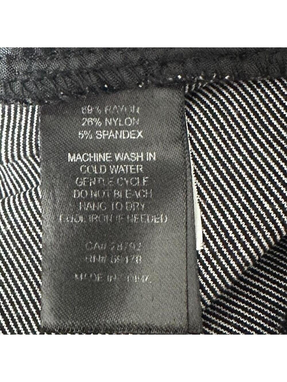 The Savile Row Co Slim Trousers Womens 4 Black White Geometric Stretch Mid Rise - Picture 6 of 10